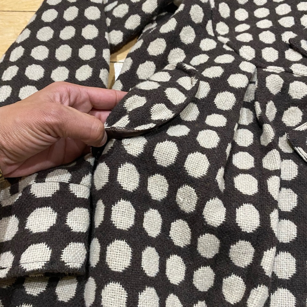 Polkadot Pea Coat - Picture 7 of 9